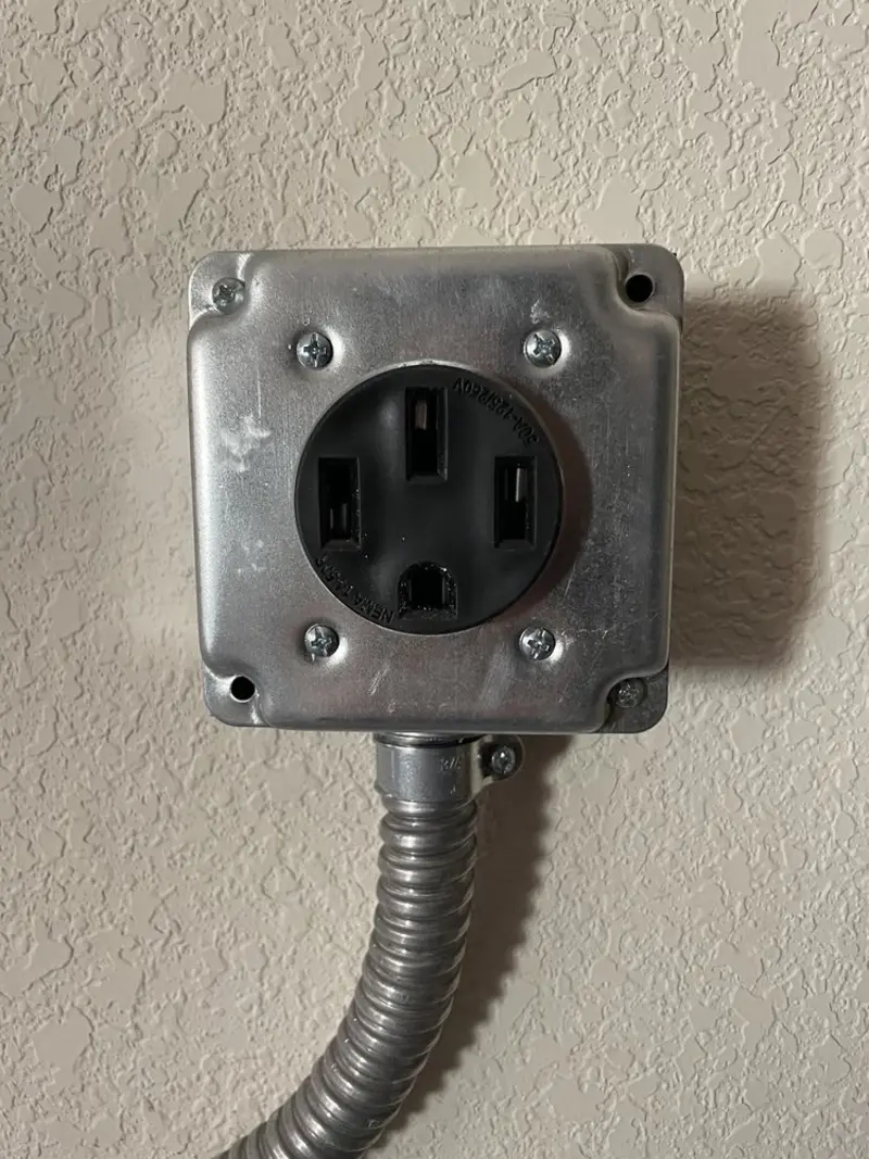 NEMA 14-50 outlet installed for Smart Home Electrical in Wildwood